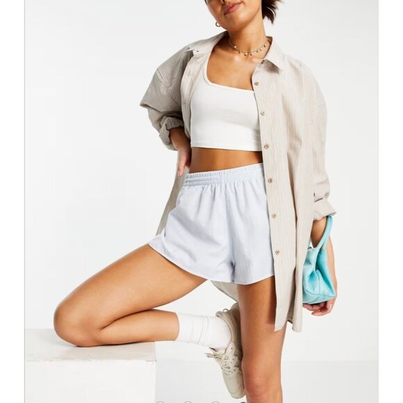 adidas Pants - Adidas Pacer 3 Stripes Shorts Womens Medium Blue Athletic Training Performance